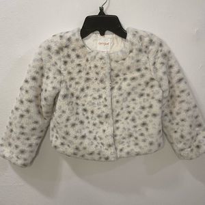 Cat & Jack faux fur Snow Leopard print jacket
